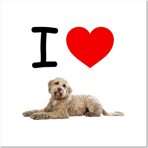 I HEART GOLDEN DOODLE Wall Art by EmoteYourself